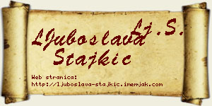 LJuboslava Stajkić vizit kartica